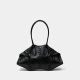 Sac Porté Épaule Manta - Alexander McQueen - Cuir - Noir