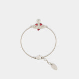 Bracelet New Diamante Heart - Vivienne Westwood - Métal - Rouge