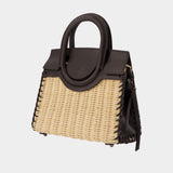 Sac À Main Maude Mini Wicker Carryall - Staud - Raphia - Neutre