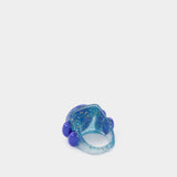 Bague Atlantis en PVC Bleu