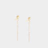 Boucles D'oreilles Petite Bow Drip - Simone Rocha - Crystal - Jaune