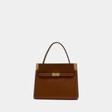 Sac À Main Lee Radziwill Small Double - Tory Burch - Cuir - Marron