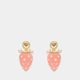 Boucles D'oreilles Strawberry - Casablanca - Métal - Rose