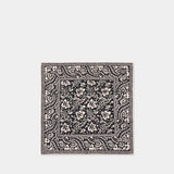 Écharpe Hankie Lace - TOTEME - Soie - Noir