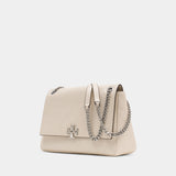 Sac Porté Épaule Charlie - Tory Burch - Cuir - Beige