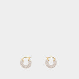 Boucles D'oreilles Rhinestone Hoop - Simone Rocha - Métal - Argenté