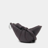 Porte-Monnaie Croissant - Lemaire - Toile - Marron Foncé