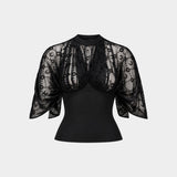 T-Shirt Moonogram Ss Open Back - Marine Serre - Synthétique - Noir