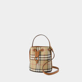 Sac À Main Ll Mini Drawstring - Burberry - Cuir Synthétique - Marron