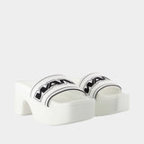 Sandales Aw Webbing Platform - Alexander Wang - Polyester - Blanc