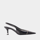 Escarpins Akilita Zip Slingback - Alexander Wang - Cuir - Noir