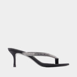 Sandales Courtney 65mm - Alexander Wang - Satin - Noir