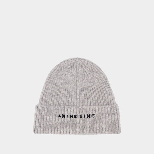 Bonnet Elia - ANINE BING - Laine - Gris