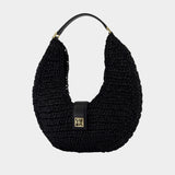 Sac Porté Épaule Lou Monogramme   Black - ANINE BING - Toile - Noir