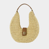 Sac Porté Épaule Lou Monogramme - ANINE BING - Cuir - Beige