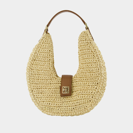Sac Porté Épaule Lou Monogramme - ANINE BING - Cuir - Beige