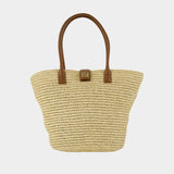 Cabas Lou Monogramme - ANINE BING - Cuir - Beige