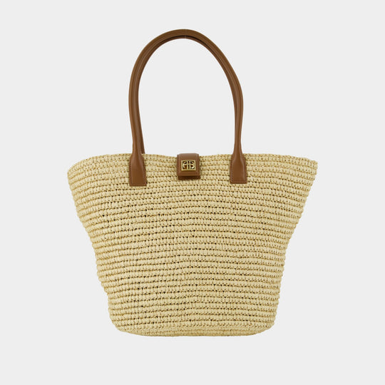 Cabas Lou Monogramme - ANINE BING - Cuir - Beige