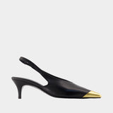 Escarpins Nelly Metal Toe - ANINE BING - Cuir - Noir