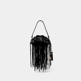 Pochette Manta - Alexander McQueen - Cuir - Noir