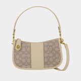 Sac Hobo Swinger - Coach - Jacquard - Beige