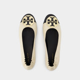 Ballerines Claire Cap-Toe - Tory Burch - Cuir - Crème