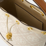 Sac à bandoulière Bucket - Tory Burch - Coton - Ivoire