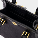 Sac À Main T Monogram Mini Tote - Tory Burch - Coton - Noir