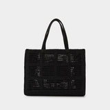 Cabas Ella Large - Tory Burch - Raphia - Noir
