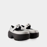 Ballerines Stomp Mary Jane - Crocs - Synthétique - Argenté