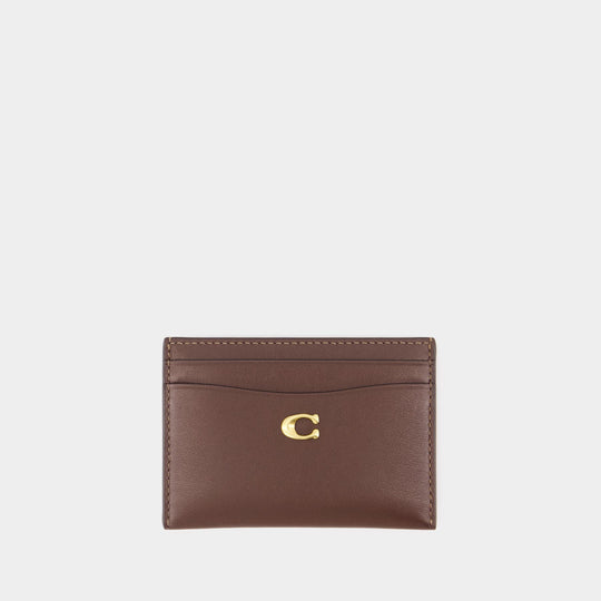 Porte Carte Essential - Coach - Cuir - Marron