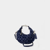 Sac À Bandoulière Denim Signature Jonie - Coach - Coton - Bleu
