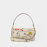 Sac Porté Épaule Sketch Print Tabby 26 - Coach - Cuir - Blanc