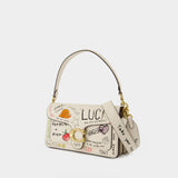 Sac Porté Épaule Sketch Print Tabby 26 - Coach - Cuir - Blanc