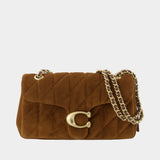 Sac Porté Épaule Tabby 26 With Chain - Coach - Suède - Marron