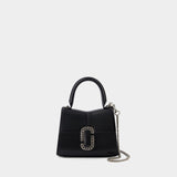 Sac À Main The Mini Top Handle - Marc Jacobs - Cuir - Noir/Argenté
