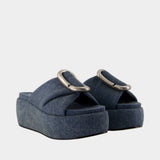 Sandales The Platform - Marc Jacobs - Coton - Bleu