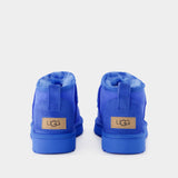 Bottines W Classic Ultra Mini - UGG - Cuir - Bleu
