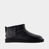 Bottines Classic Ultra Mini Lthr Regen - UGG - Cuir - Noir