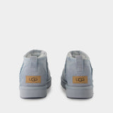 Bottines W Classic Ultra Mini - UGG - Cuir - Bleu