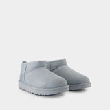 Bottines W Classic Ultra Mini - UGG - Cuir - Bleu