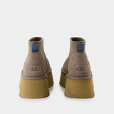 Bottines W Classic Mini Dipper - UGG - Cuir - Marron