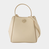 Sac À Main Mcgraw Small - Tory Burch - Cuir - Beige
