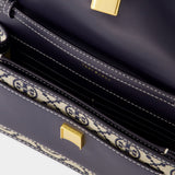 Wallet On Chain T Monogram - Tory Burch - Coton - Tory Navy
