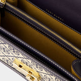 Sac Porté Épaule T Monogram - Tory Burch - Cuir - Bleu