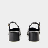 Sandales Cap Toe - Tory Burch - Cuir - Noir