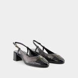 Sandales Cap Toe - Tory Burch - Cuir - Noir