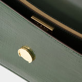 Sac Porté Épaule Robinson Convertible - Tory Burch - Cuir - Vert