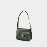 Sac Porté Épaule Robinson Convertible - Tory Burch - Cuir - Vert