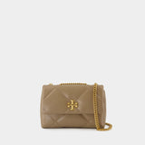 Sac Kira Diamond Small Convertible - Tory Burch - Cuir - Beige